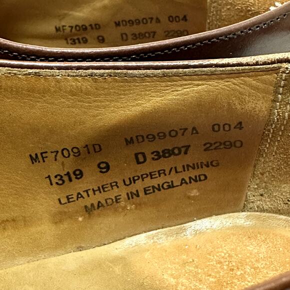 NEW HEELS Crockett & Jones x Polo Ralph Lauren Single Monk Made in England 9 D main image 4